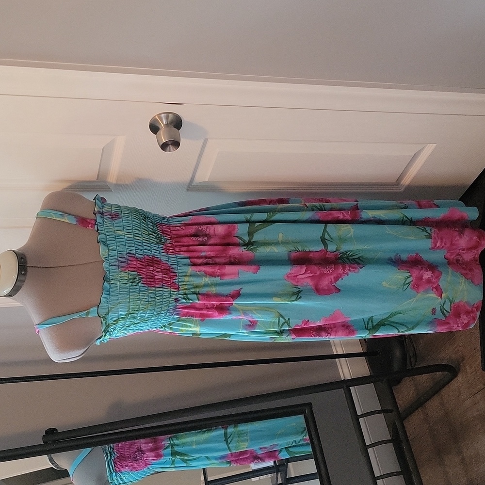 Floral Blue and Pink Sundress